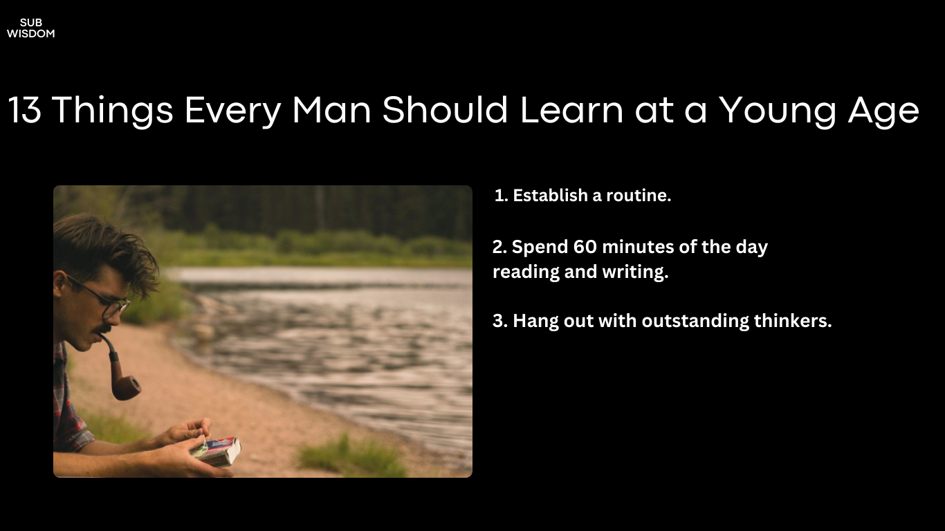 13 Things Every Man Should Learn at a Young Age